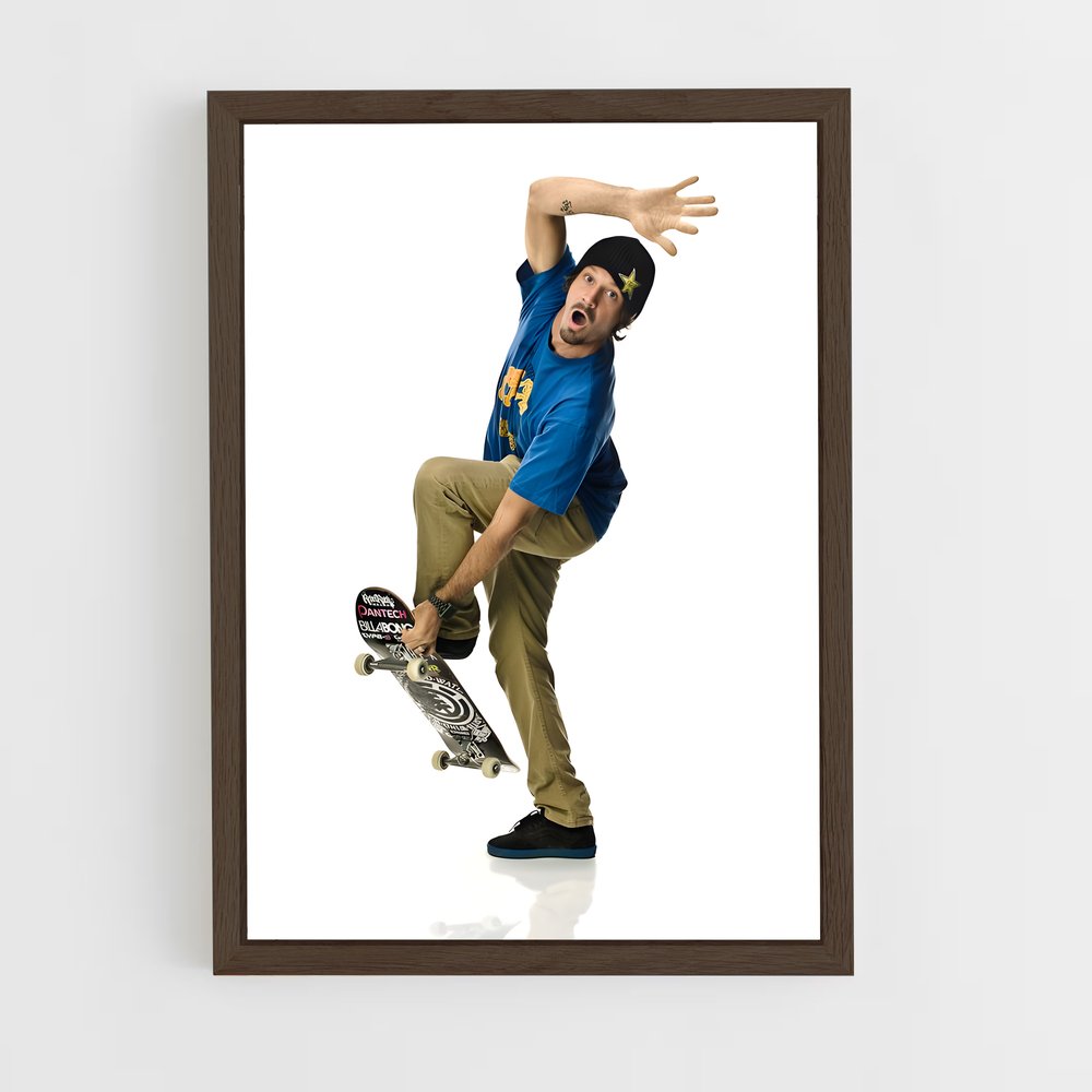 Poster Trickster en Bleu – affiche Skateboard (vue 5)